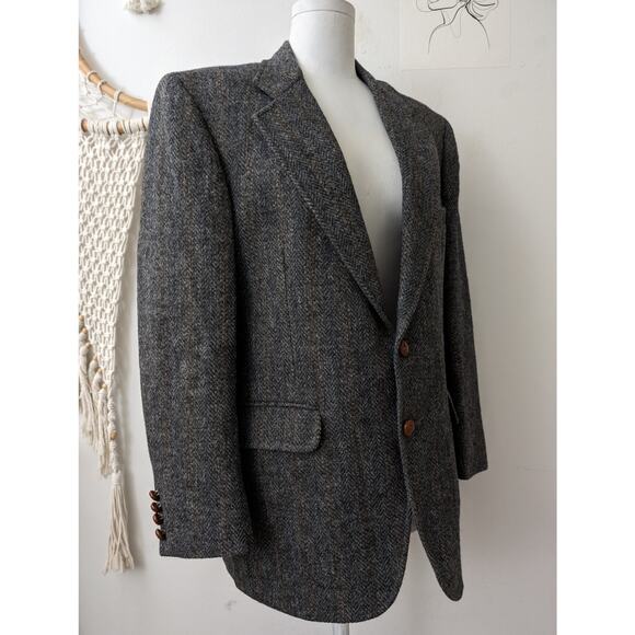 harris tweed 100% pure Scottish wool 50s vintage men's jacket - Picture 4 of 16